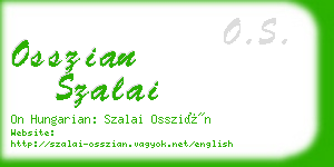 osszian szalai business card